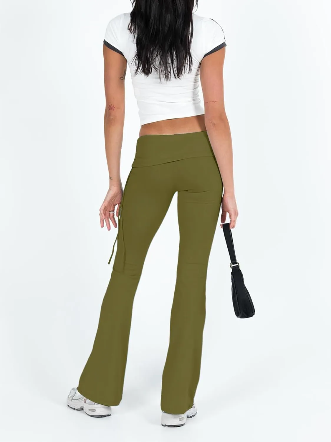 SVALIY Womens Flare Leggings Yoga Pants Women Fold Over Bootcut Lounge Workout Pant