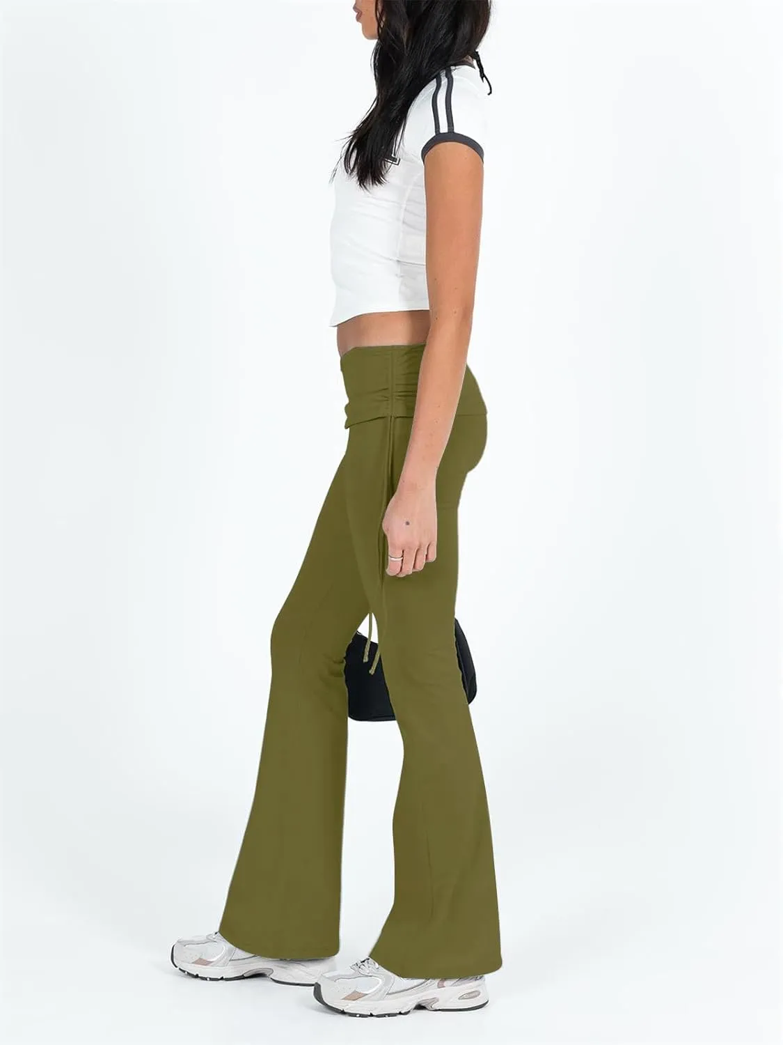SVALIY Womens Flare Leggings Yoga Pants Women Fold Over Bootcut Lounge Workout Pant