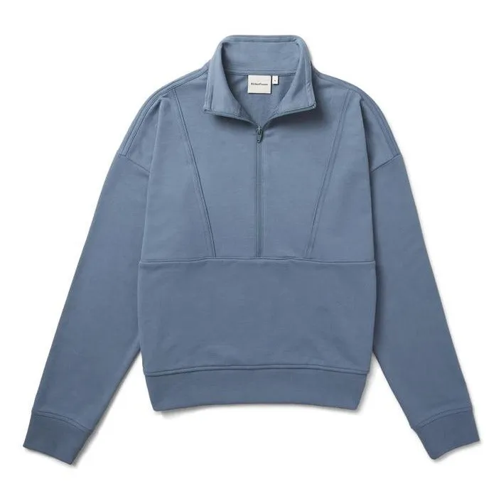 Terry Half Zip Pullover (Blue Mirage)