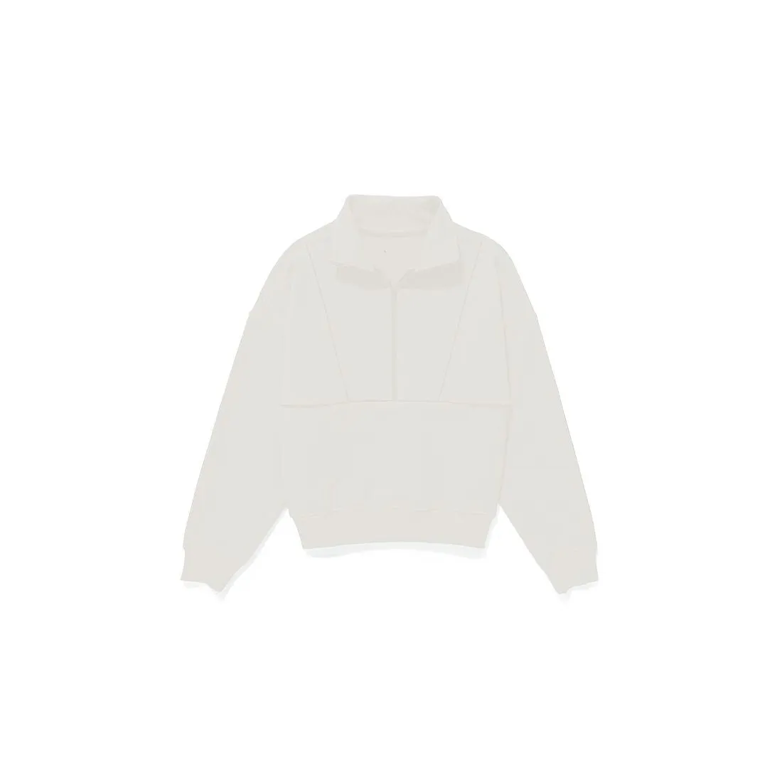 Terry Half Zip Pullover (White)