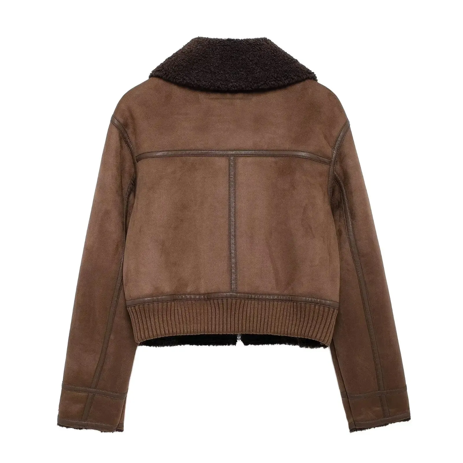 Turn Down Collar Reversible Jacket
