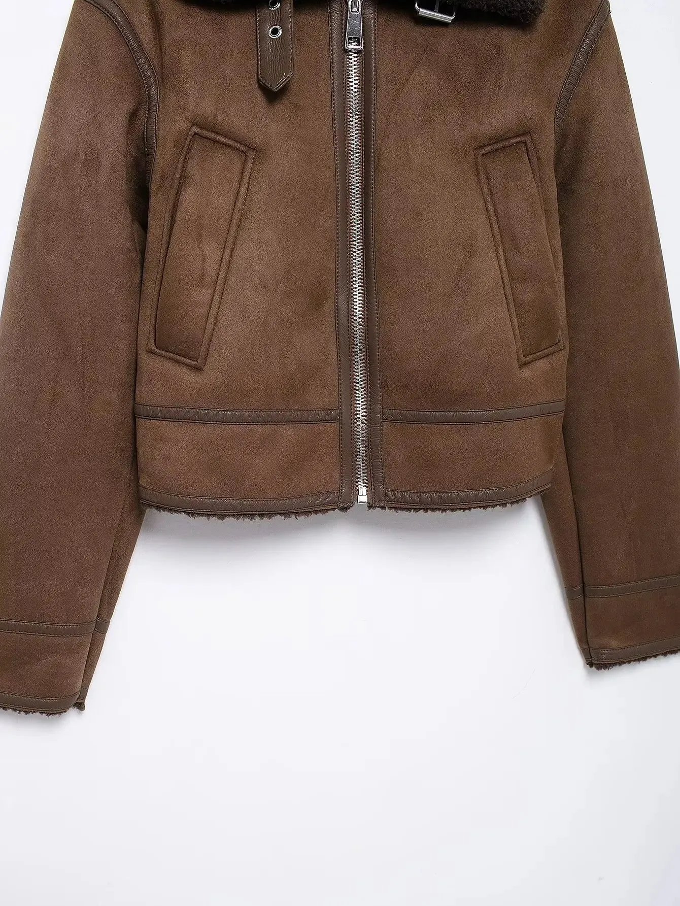 Turn Down Collar Reversible Jacket