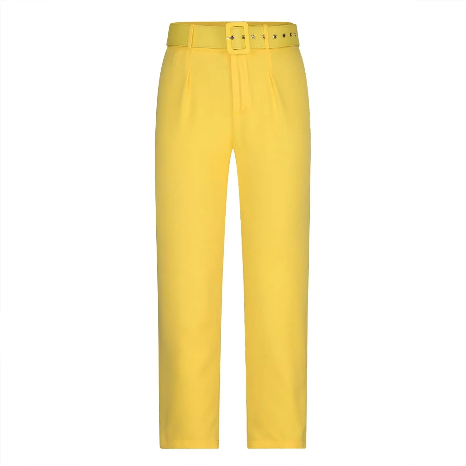 Uillui Dress Suit Pants for Women Business Casual Straight Leg Trouser Dressy High Waist Office Work Pant Slacks with Belted