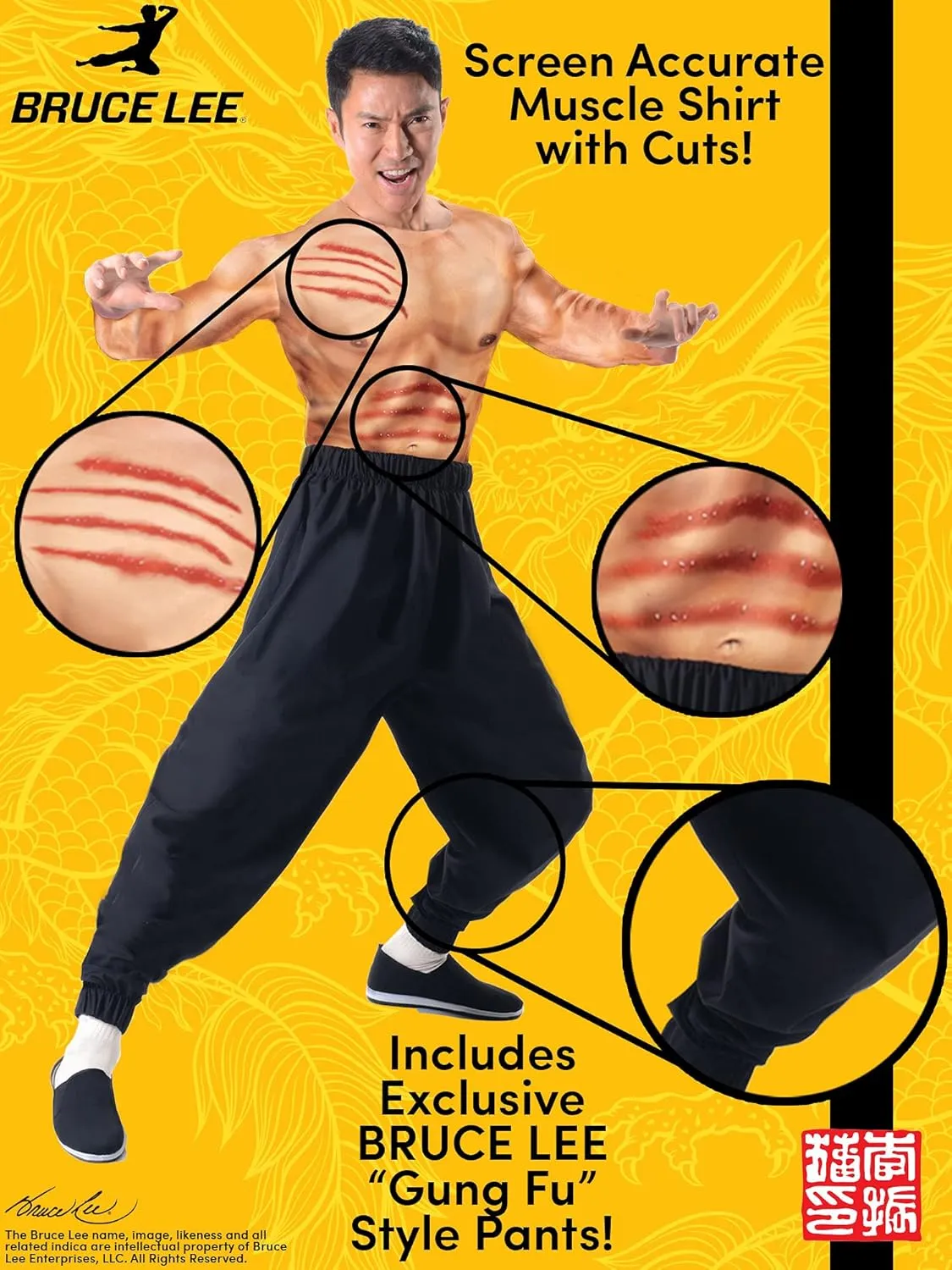 UNDERWRAPS BRUCE LEE Officially Licensed Halloween Costumes - Couples and Groups Costumes