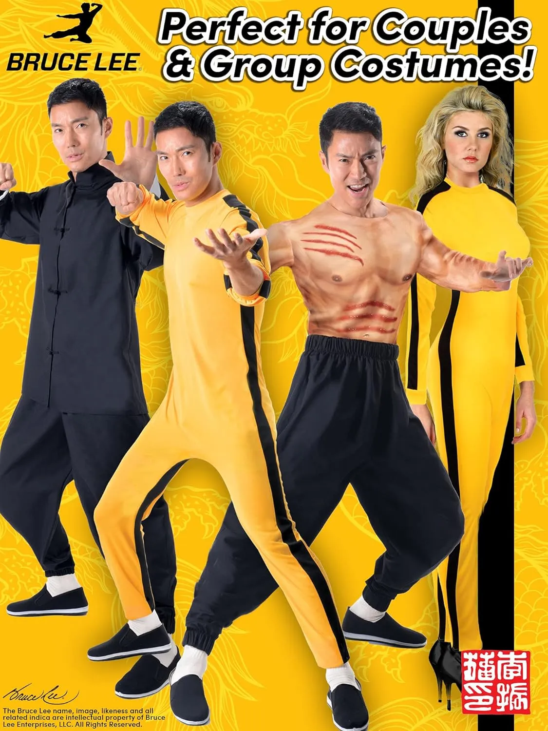 UNDERWRAPS BRUCE LEE Officially Licensed Halloween Costumes - Couples and Groups Costumes