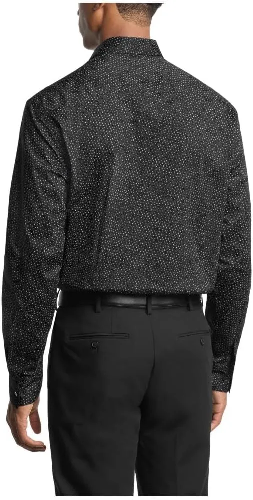 Van Heusen Men's Dress Shirt Regular Fit Ultra Wrinkle Free Flex Collar Stretch Print