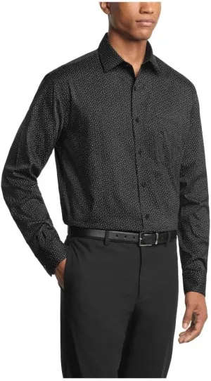 Van Heusen Men's Dress Shirt Regular Fit Ultra Wrinkle Free Flex Collar Stretch Print