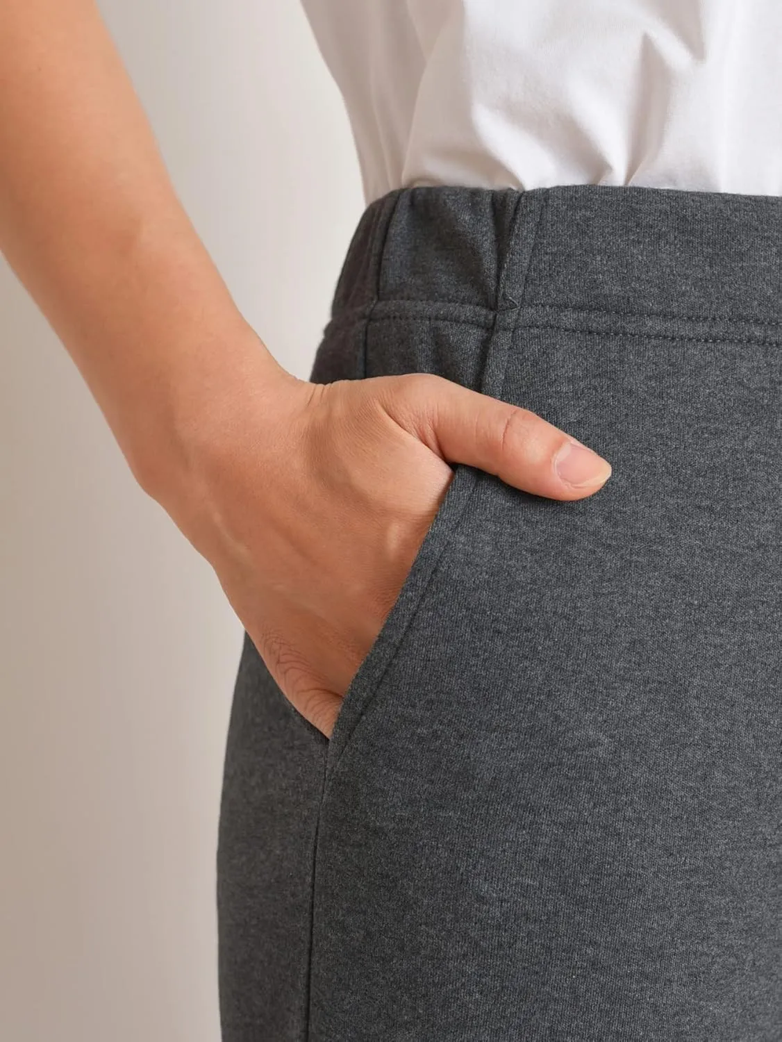 Weintee Women's Petite Knit Pants with Pockets