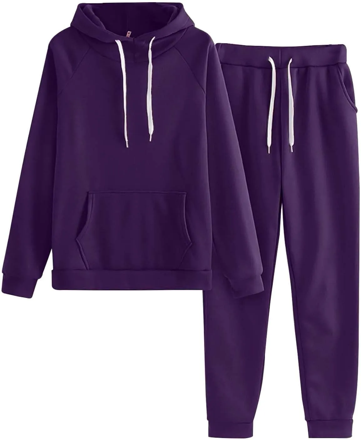 Women 2 Piece Lounge Sets Long Sleeve V Neck Clothing Outfits Jogger Sweatsuit Sets Sweatsuits