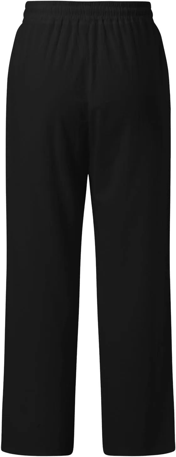 Women Linen Summer Printed Palazzo Pants Elastic Waisted Stretchy Plus Size Palazzo Pants Travel