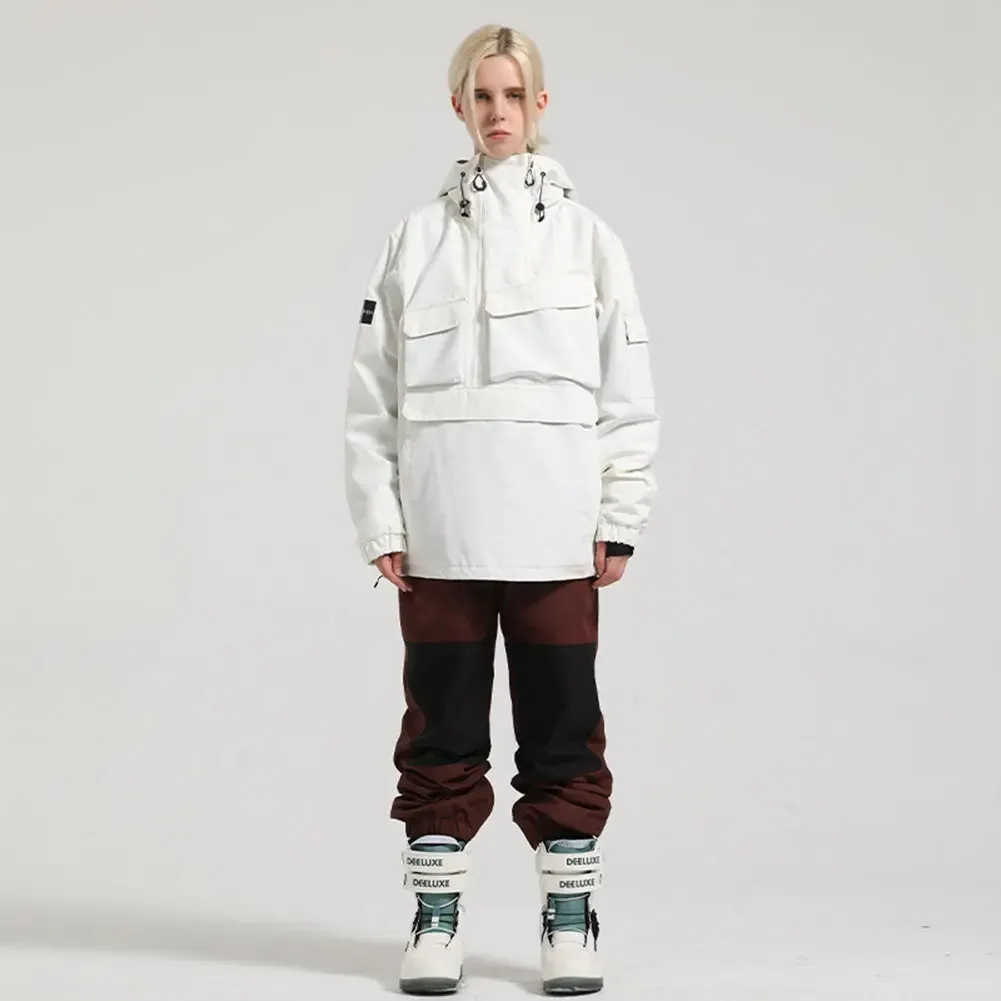 Women's Double Zipper Snowboard Jacket and Baggy Pants