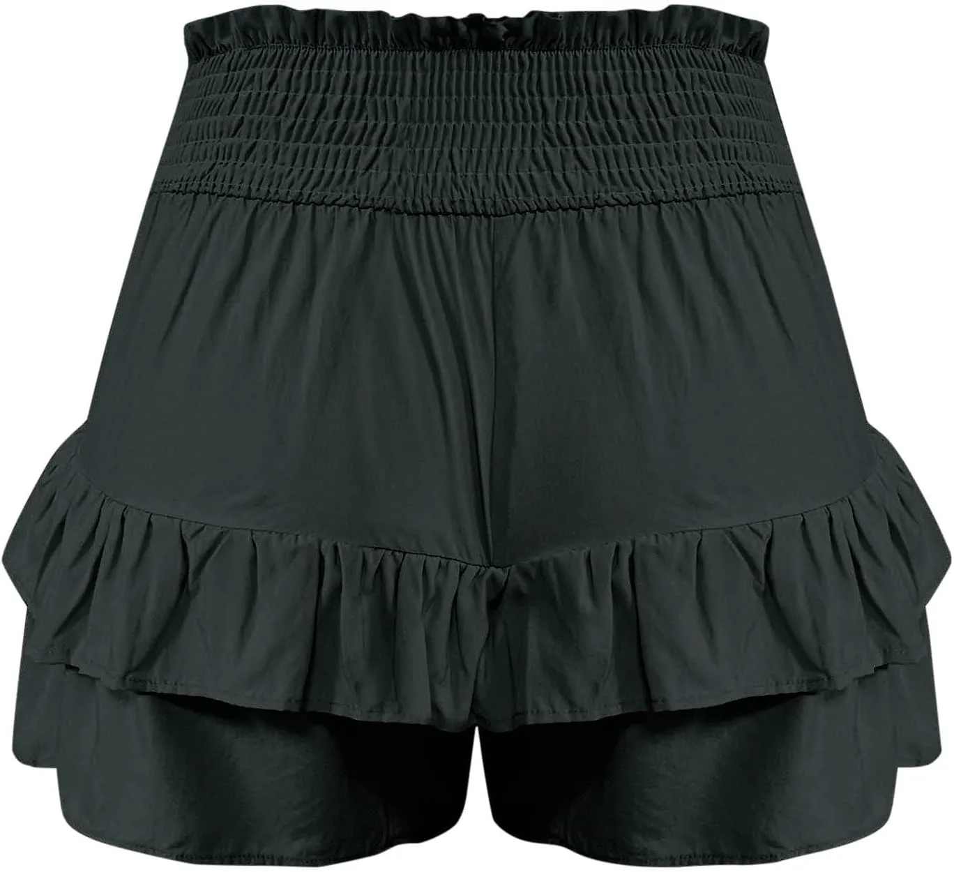 Women's High Waisted Flowy Shorts Boho Ruffle Skorts Pleated Tennis Beach Short Casual Summer Tiered Skirt
