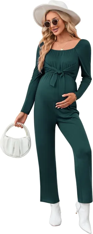 Women's Maternity Ruffle Hem Mermaid Baby Shower Dress Square Neck Puff Sleeve Off Shoulder Maternity Summer Dress