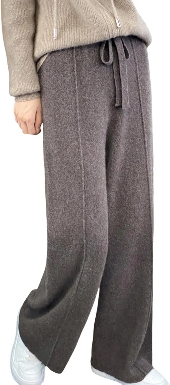 Womens Wide Leg Sweatpants Flare High Waisted Baggy Pants Drawstring Athletic Joggers Fashion 2025 Winter Outfits