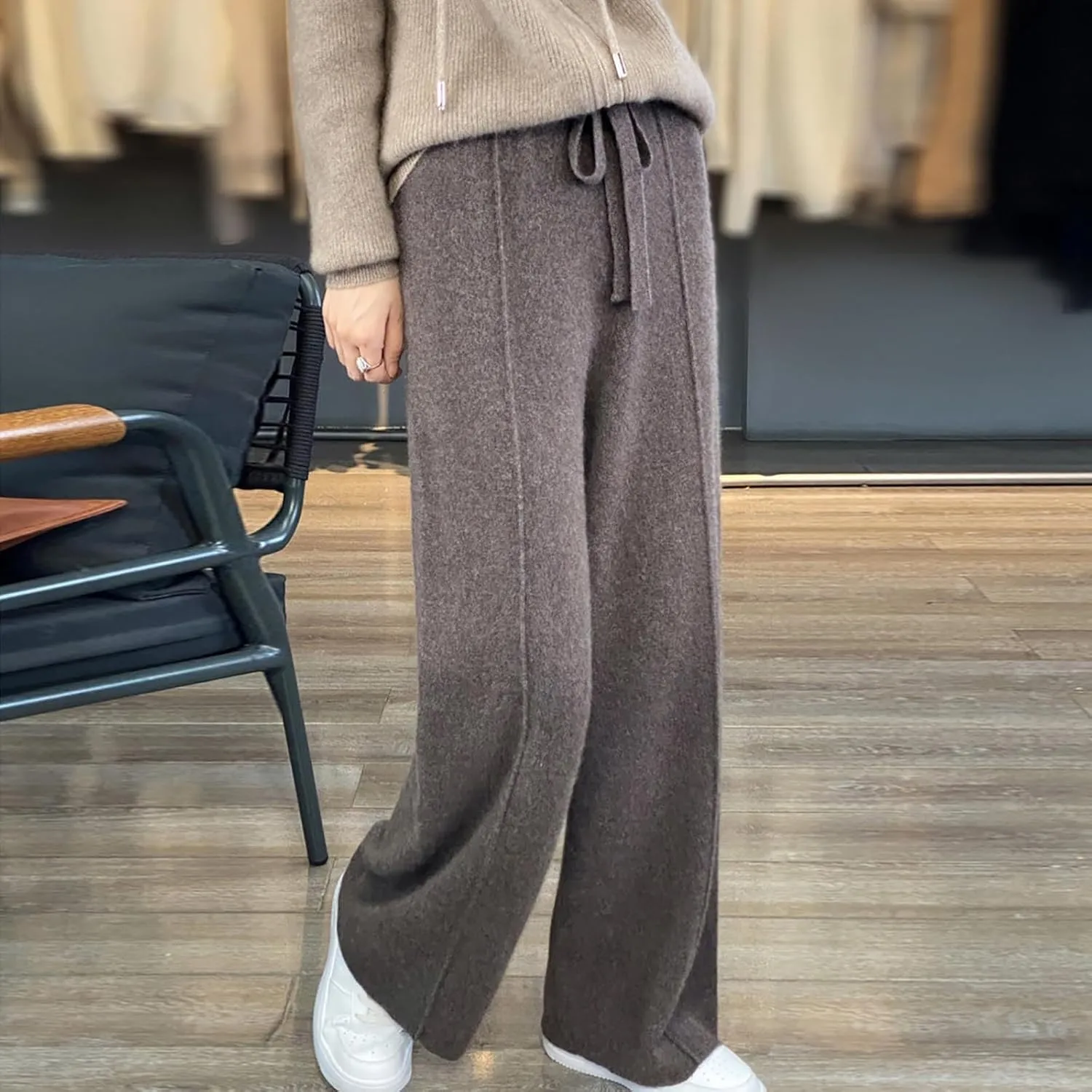 Womens Wide Leg Sweatpants Flare High Waisted Baggy Pants Drawstring Athletic Joggers Fashion 2025 Winter Outfits