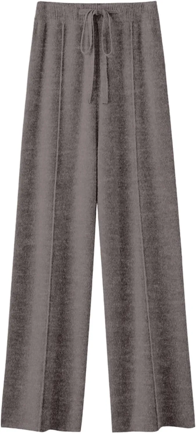 Womens Wide Leg Sweatpants Flare High Waisted Baggy Pants Drawstring Athletic Joggers Fashion 2025 Winter Outfits