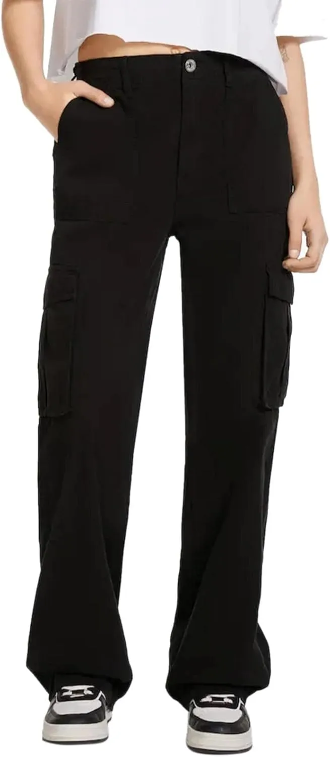 Womens Wide Leg Sweatpants Winter Streetwear Outfits Thermal with Pockets Elastic Waist Fleece Lined