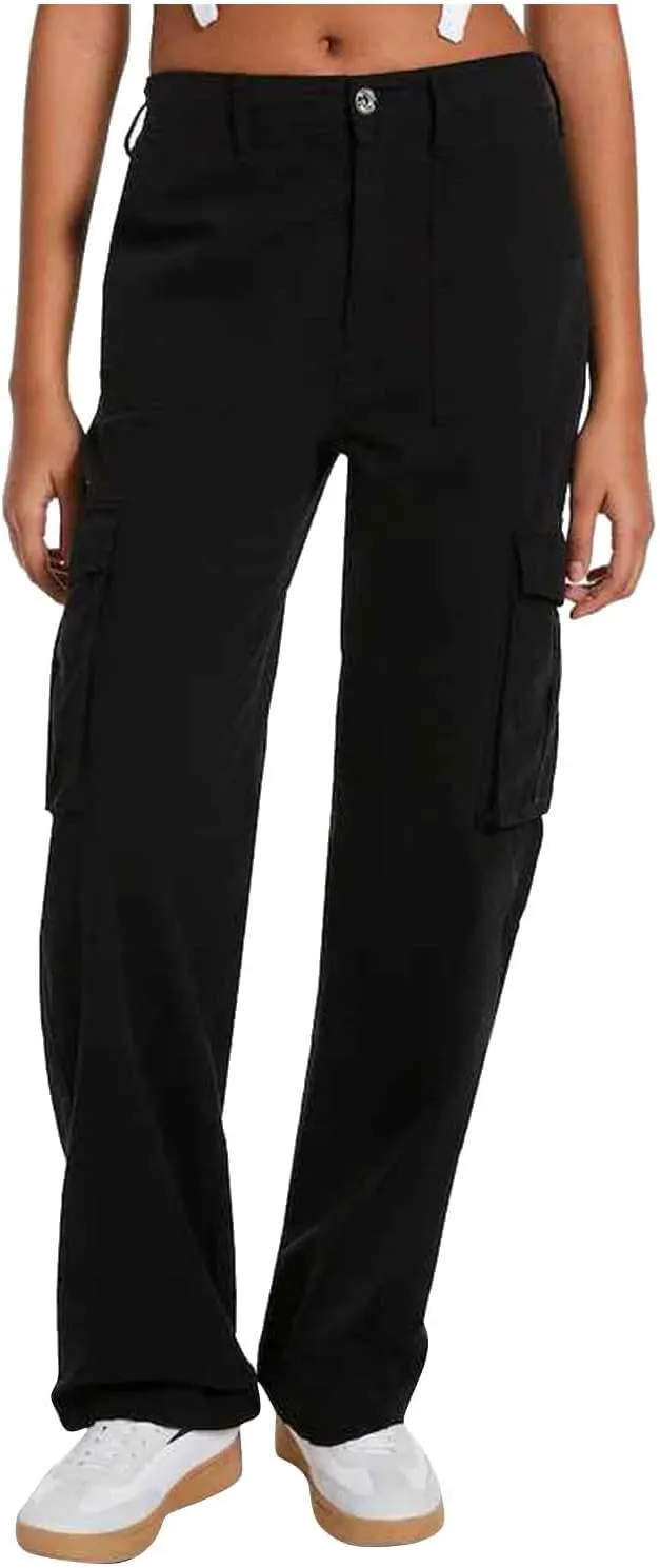 Womens Wide Leg Sweatpants Winter Streetwear Outfits Thermal with Pockets Elastic Waist Fleece Lined