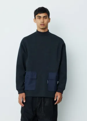 Wool Ponte x Cotton Nylon Tussah Pullover