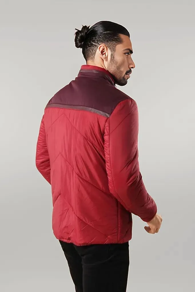 WSS Red Quilted Down Coat  - Singen