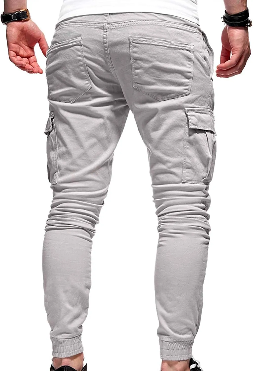 Xiaojmake Mens Casual Joggers Pants Y2K Chino Cargo Pants Outdoor Hiking Track Jogging Pants Stretchable Cotton Sweatpants